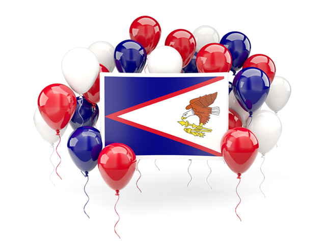 Square flag with balloons. Download flag icon of American Samoa at PNG format