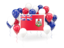 Bermuda. Square flag with balloons. Download icon.