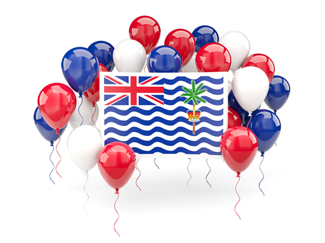 Square flag with balloons. Download flag icon of British Indian Ocean Territory at PNG format