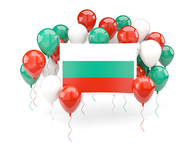 Square flag with balloons. Download flag icon of Bulgaria at PNG format