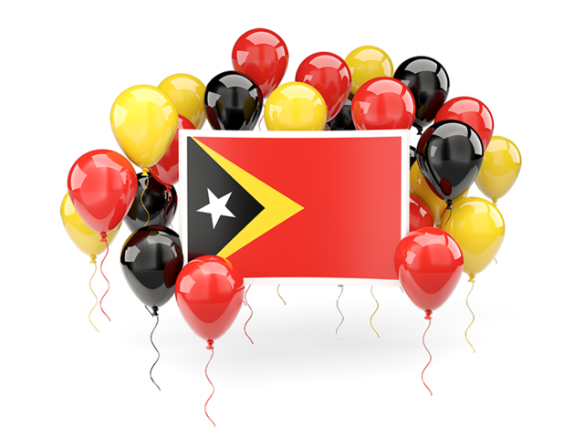 Square flag with balloons. Download flag icon of East Timor at PNG format