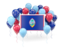 Guam. Square flag with balloons. Download icon.