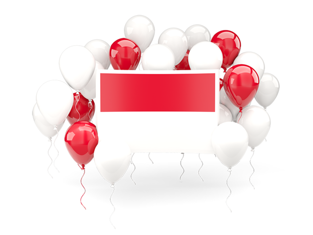 Square flag with balloons. Download flag icon of Indonesia at PNG format