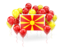 Macedonia. Square flag with balloons. Download icon.