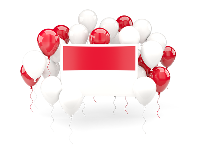 Square flag with balloons. Download flag icon of Monaco at PNG format