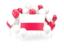 Poland. Square flag with balloons. Download icon.