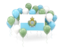 San Marino. Square flag with balloons. Download icon.