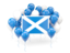 Scotland. Square flag with balloons. Download icon.