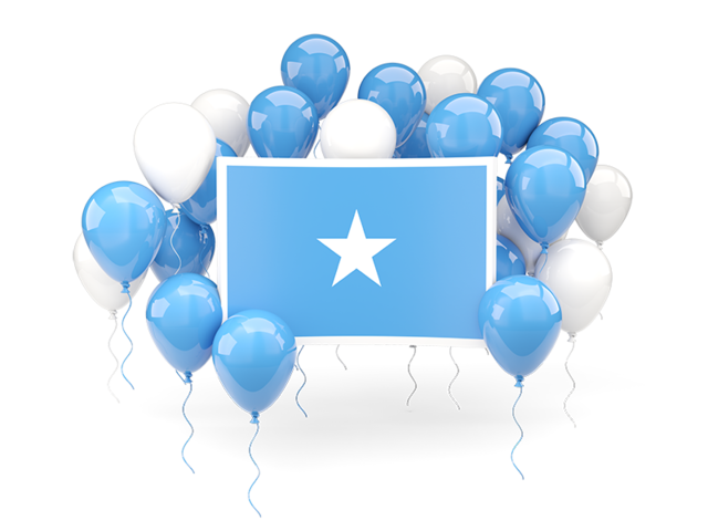 Square flag with balloons. Download flag icon of Somalia at PNG format