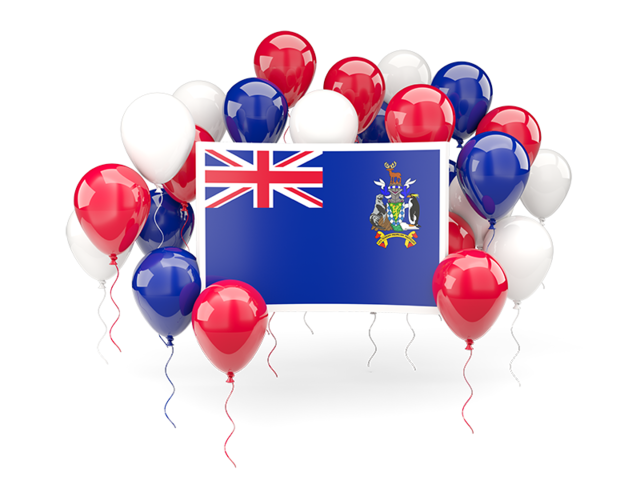 Square flag with balloons. Download flag icon of South Georgia and the South Sandwich Islands at PNG format