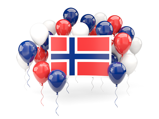 Square flag with balloons. Download flag icon of Svalbard and Jan Mayen at PNG format