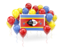 Swaziland. Square flag with balloons. Download icon.