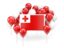 Tonga. Square flag with balloons. Download icon.