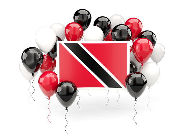 Square Flag With Balloons Illustration Of Flag Of Trinidad And Tobago