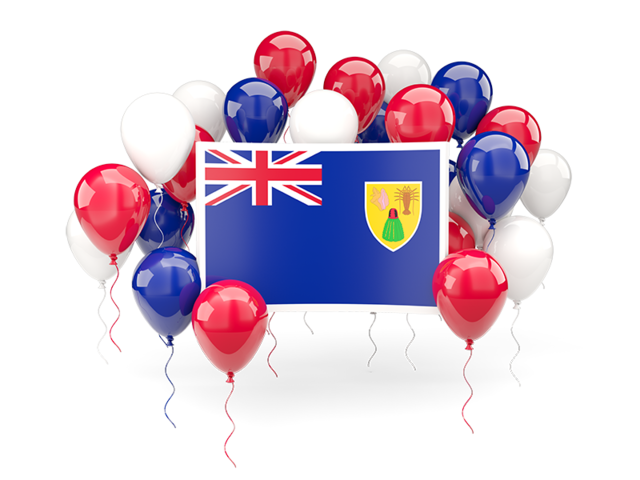 Square flag with balloons. Download flag icon of Turks and Caicos Islands at PNG format
