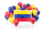 Venezuela. Square flag with balloons. Download icon.