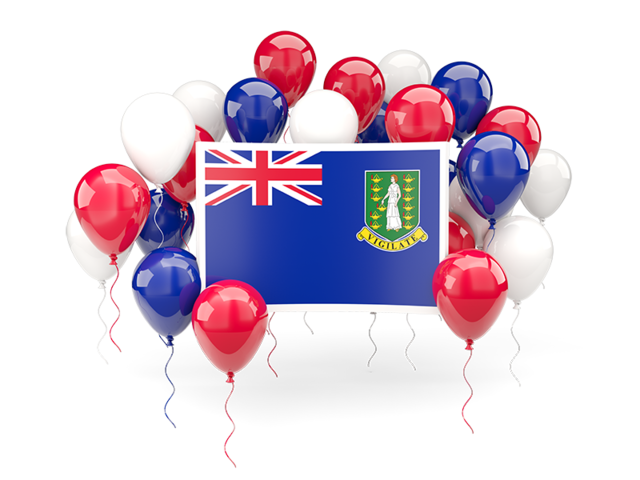 Square flag with balloons. Download flag icon of Virgin Islands at PNG format