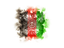 Afghanistan. Square grunge flag. Download icon.