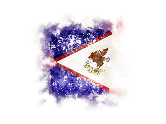 Square grunge flag. Download flag icon of American Samoa at PNG format
