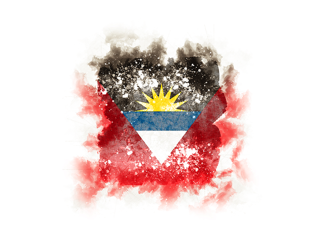 Square grunge flag. Download flag icon of Antigua and Barbuda at PNG format