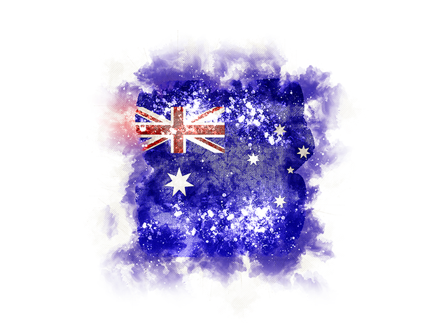 Квадратный флаг в стиле гранж. Скачать флаг. Австралийский Союз