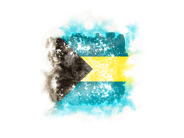 Square grunge flag. Download flag icon of Bahamas at PNG format