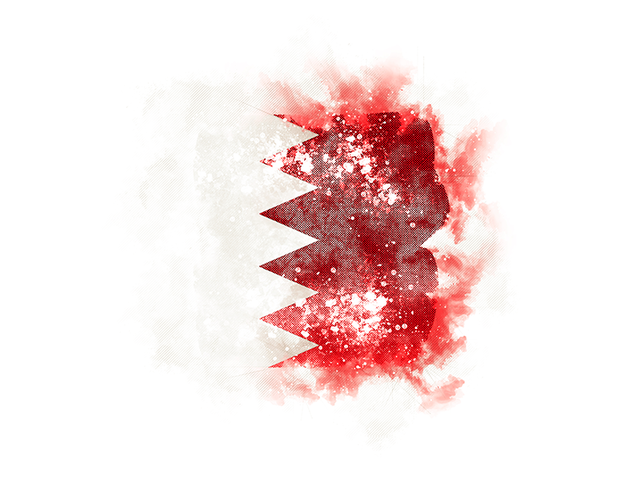 Square grunge flag. Download flag icon of Bahrain at PNG format