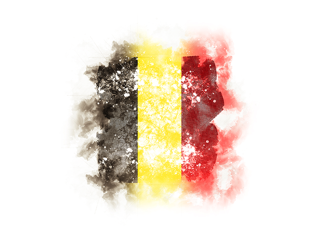Квадратный флаг в стиле гранж. Скачать флаг. Бельгия