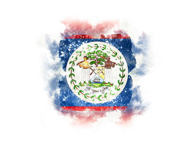 Square grunge flag. Download flag icon of Belize at PNG format