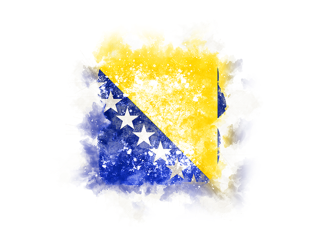 Square grunge flag. Download flag icon of Bosnia and Herzegovina at PNG format