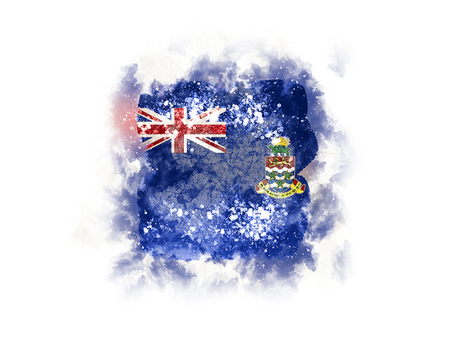 Square grunge flag. Download flag icon of Cayman Islands at PNG format