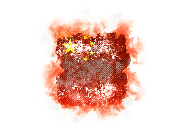Square grunge flag. Download flag icon of China at PNG format