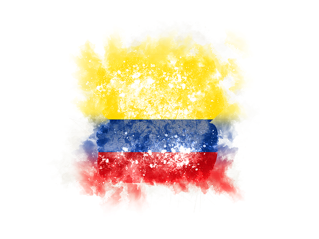 Square grunge flag. Download flag icon of Colombia at PNG format