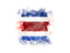 Costa Rica. Square grunge flag. Download icon.