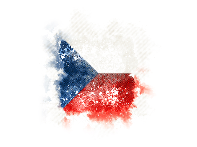 Square grunge flag. Download flag icon of Czech Republic at PNG format