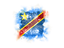 Демократическая Республика Конго. Квадратный флаг в стиле гранж. Скачать иконку.