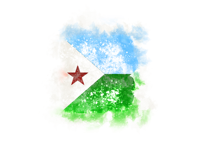 Square grunge flag. Download flag icon of Djibouti at PNG format