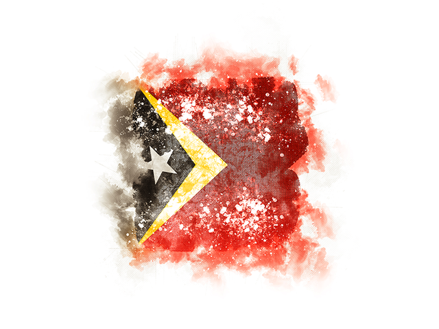 Square grunge flag. Download flag icon of East Timor at PNG format