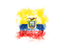 Ecuador. Square grunge flag. Download icon.