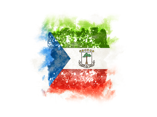 Square grunge flag. Download flag icon of Equatorial Guinea at PNG format