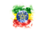 Ethiopia. Square grunge flag. Download icon.