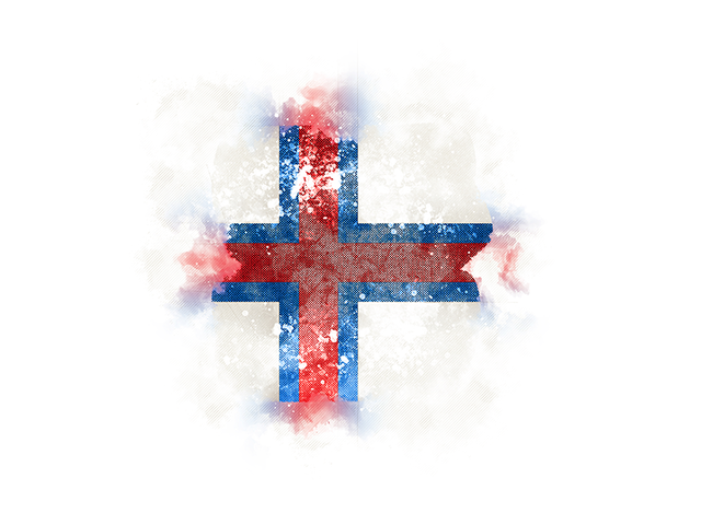 Square grunge flag. Download flag icon of Faroe Islands at PNG format