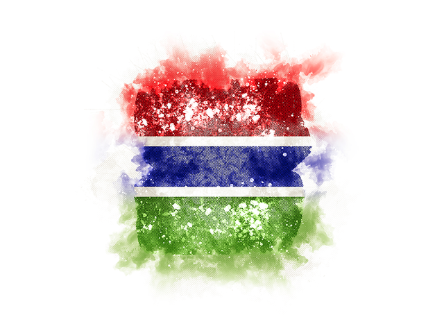 Square grunge flag. Download flag icon of Gambia at PNG format
