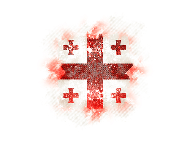 Square grunge flag. Download flag icon of Georgia at PNG format