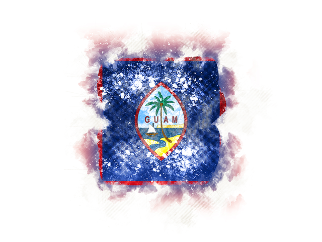 Square grunge flag. Download flag icon of Guam at PNG format