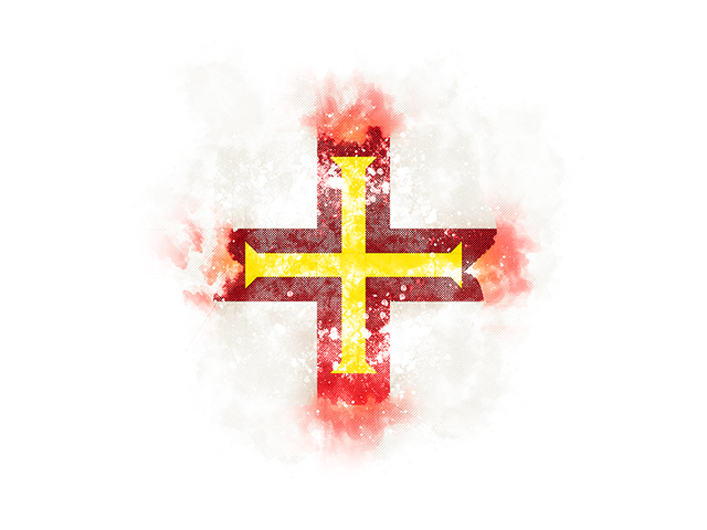 Square grunge flag. Download flag icon of Guernsey at PNG format