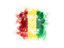 Guinea. Square grunge flag. Download icon.