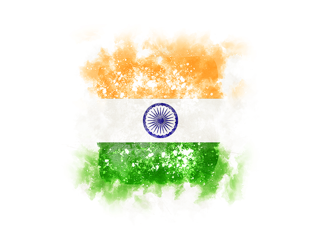 Square grunge flag. Download flag icon of India at PNG format