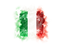 Italy. Square grunge flag. Download icon.