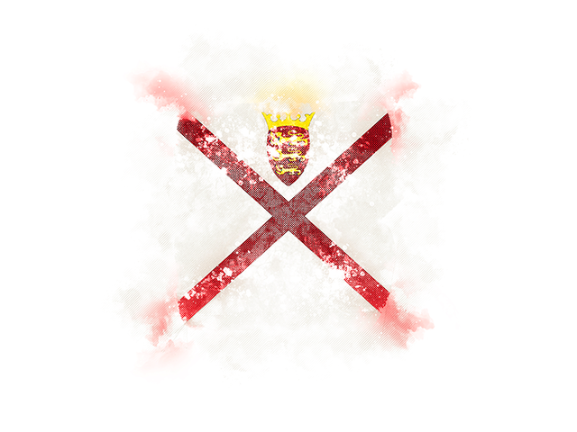Square grunge flag. Download flag icon of Jersey at PNG format